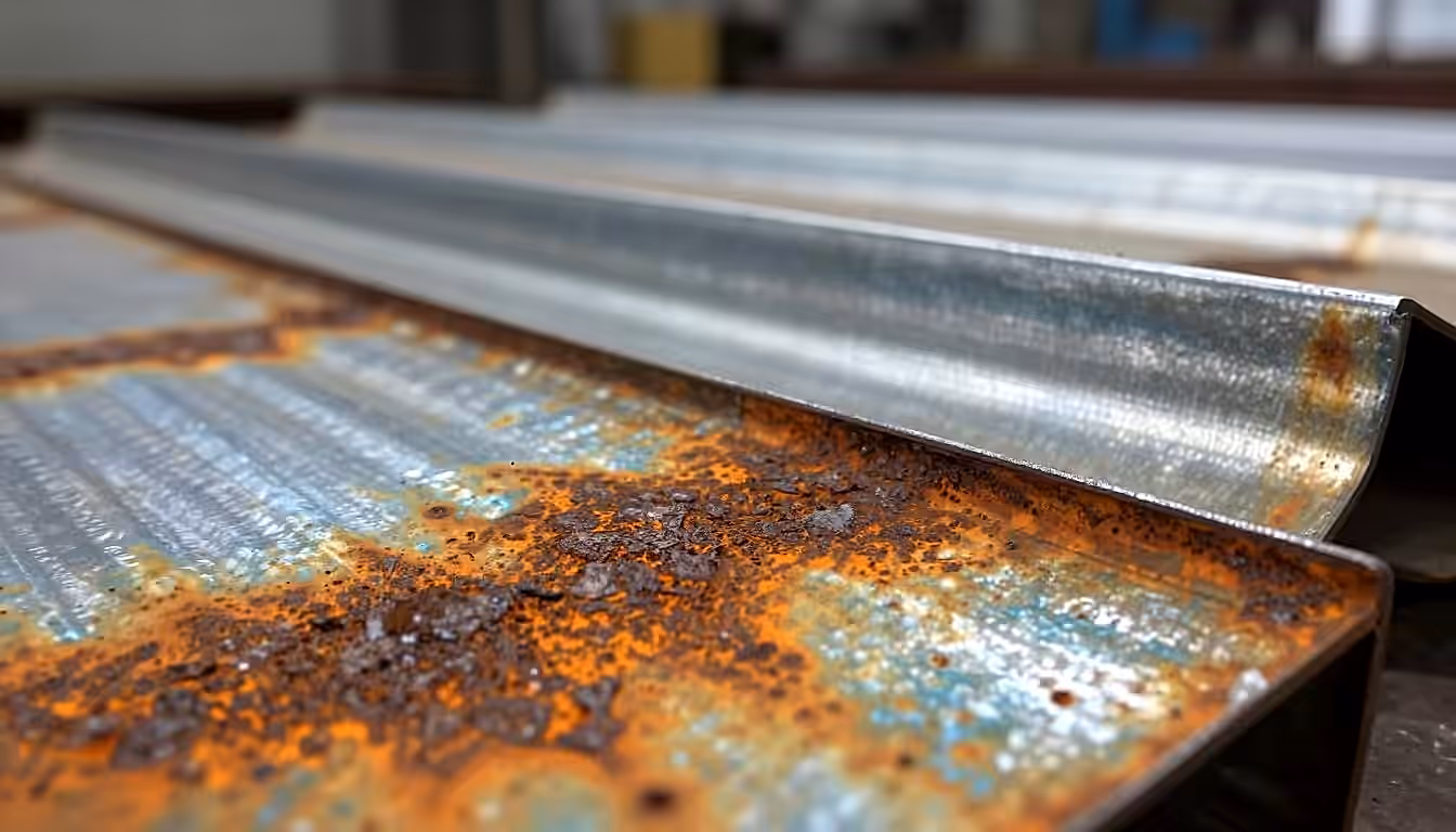 galvaniz paslanma ve galvaniz oksitlenme görseli